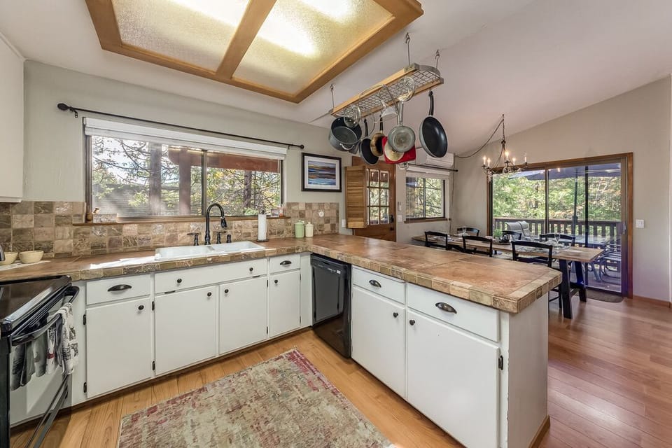 Fully stocked kitchen with drip coffee and keurig. 