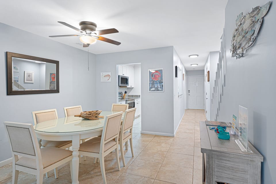 The open layout and tasteful décor make this space feel comfortable, inviting, and ideal for vacation living.