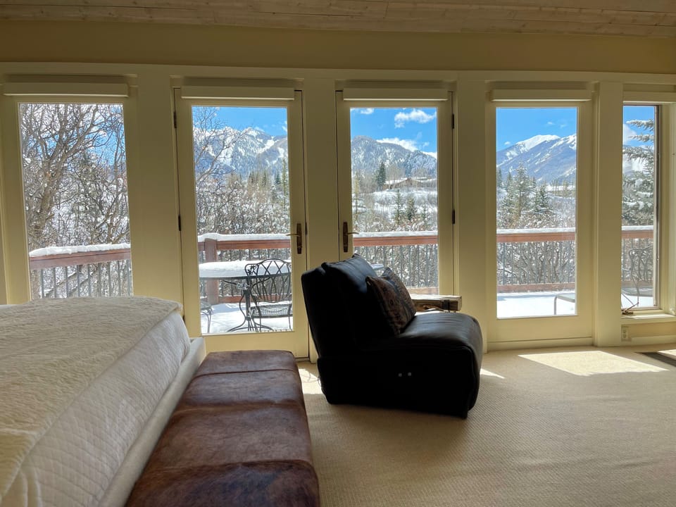 Mountain VIEWS, VIEWS and VIEWS from Upstairs Primary Bedroom and recliner