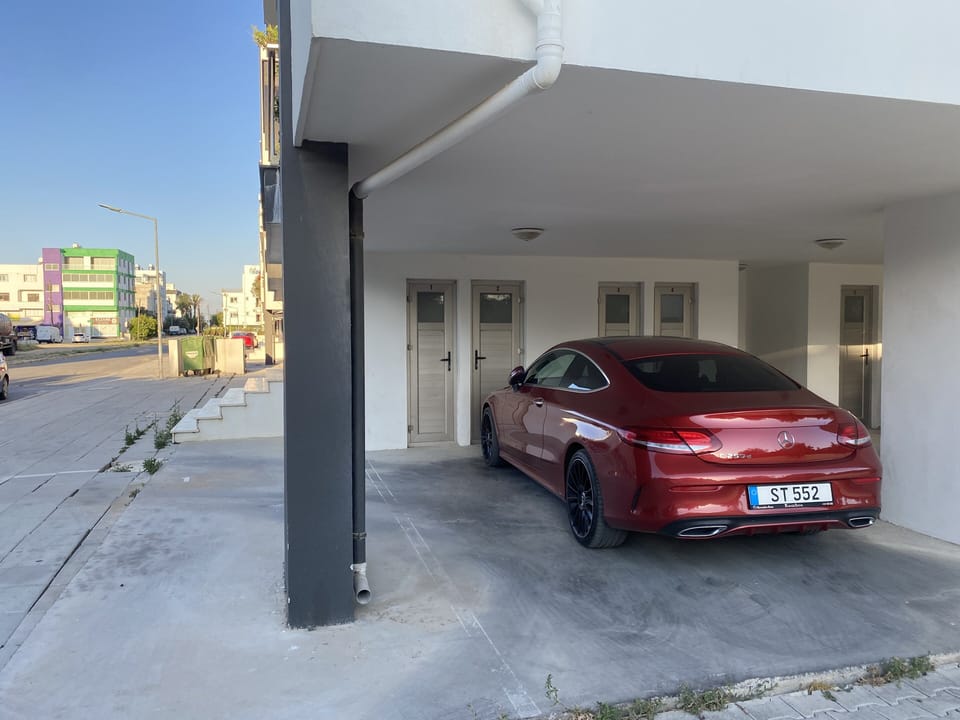 Free car park is under the apartment.