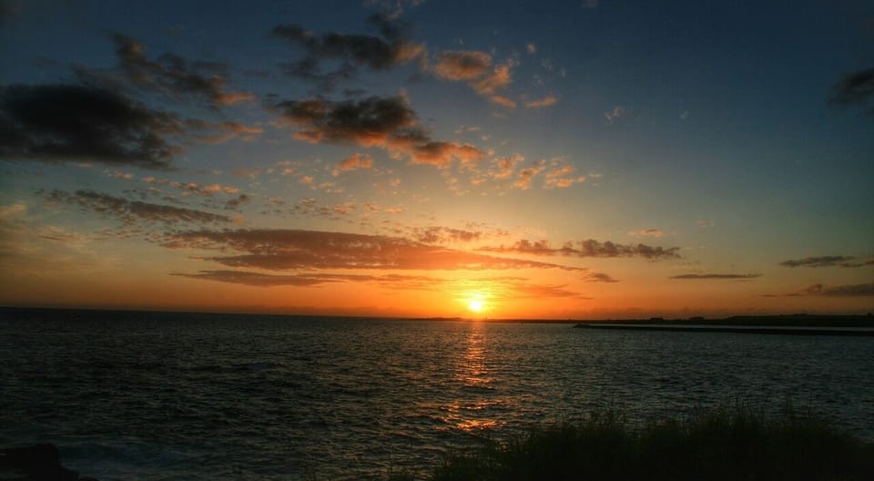 A beautiful sunrise can be found at Shipwreck Beach.