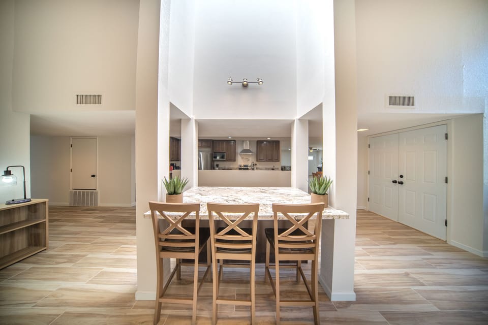 Extra seating for viewing in the Kitchen 