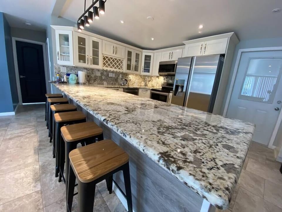 Large kitchen island that can seat 8