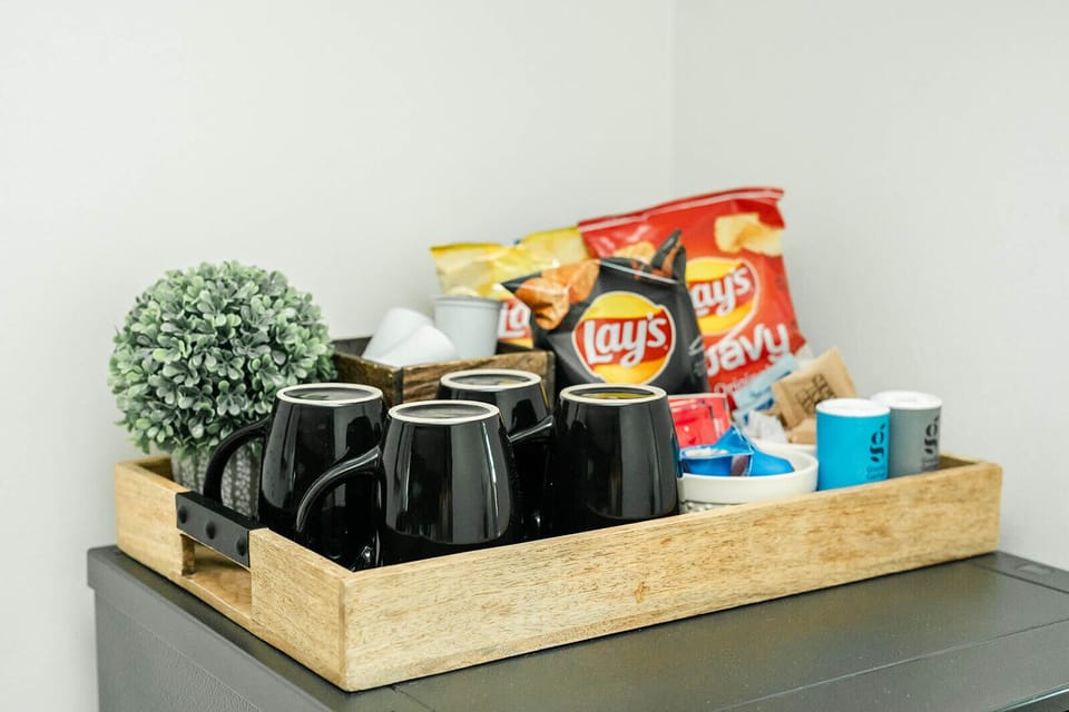 complimentary coffee and snacks