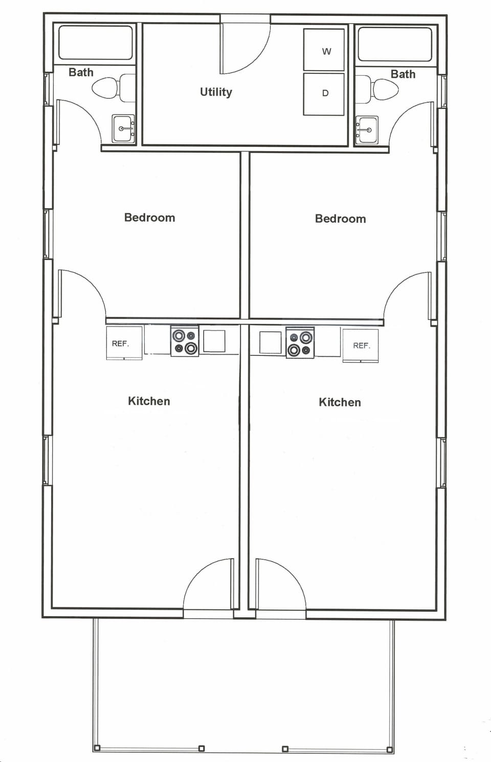 Bear Cabin is the Right half of this Duplex Cabin