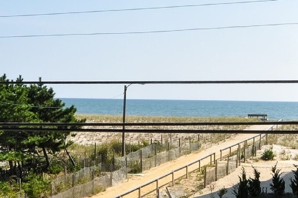 View from deck showing access to beach 