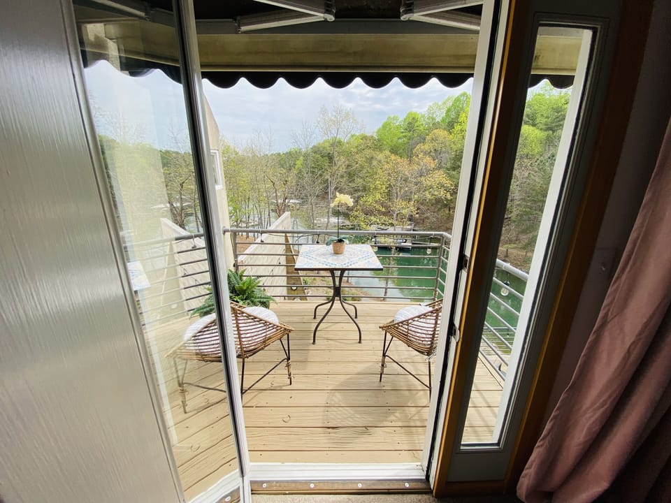 Secluded Retreat: Bedroom #3's Private Patio with Breathtaking Cove Views