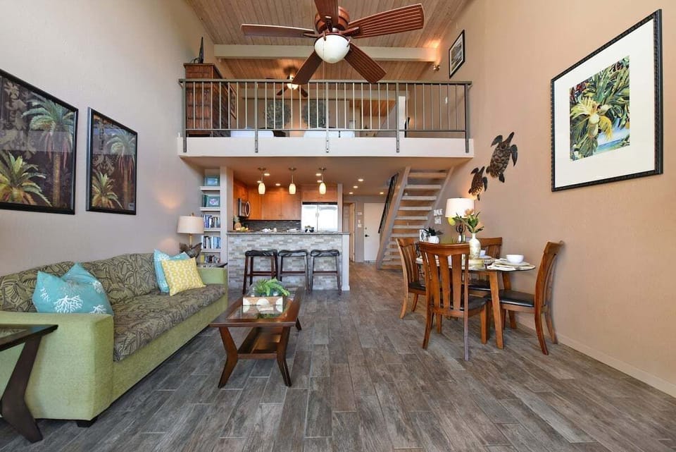 Spacious and stylish, this multi-level layout maximizes comfort. With high ceilings and a cozy loft, there's plenty of room for everyone to relax and recharge.