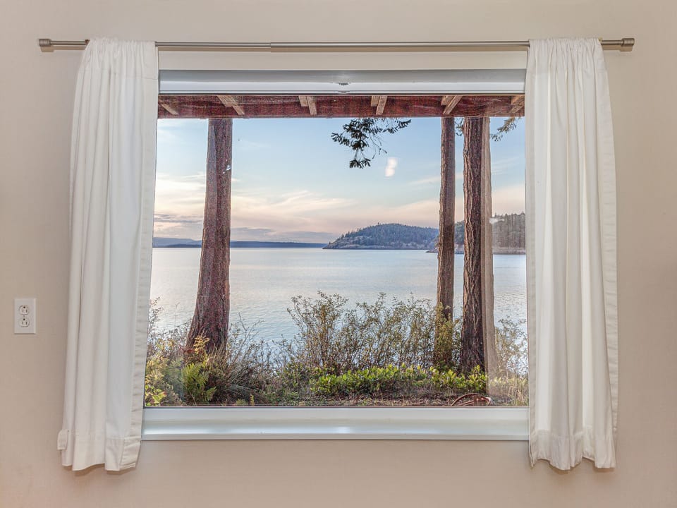 Bedroom #3: queen bed with a view.