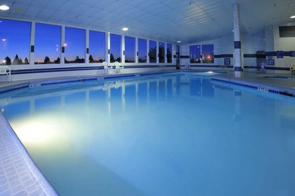 There is a swimming pool, and it is heated! 