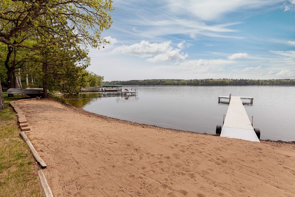 The flat sandy beach is a great place for family to hang out!