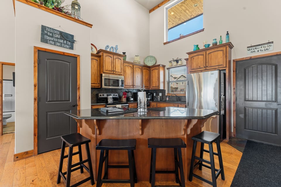 Additional seating so the kids (or anyone else) can help you PREP COOK and EAT!