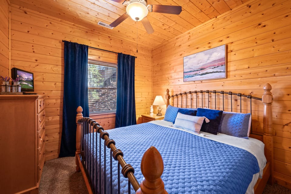Downstairs bedroom with King bed