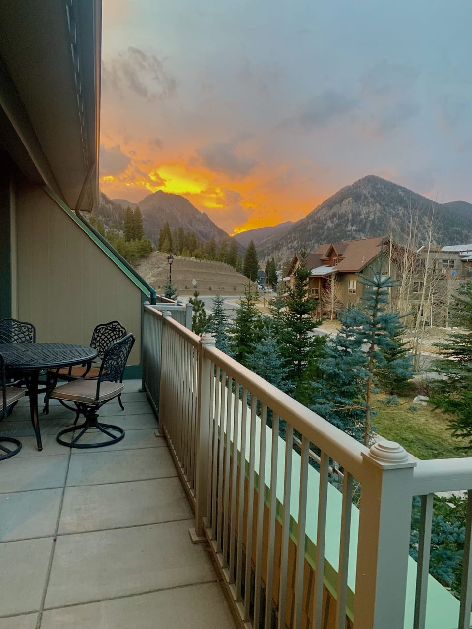 View from main level balcony. Has a gas line grill