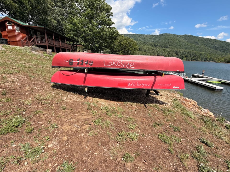 Bass bungalow(1 )canoe is available for your use. No guarantees of availability 