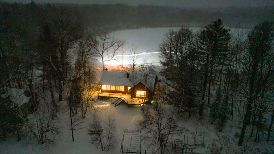 Nighttime winter serenity