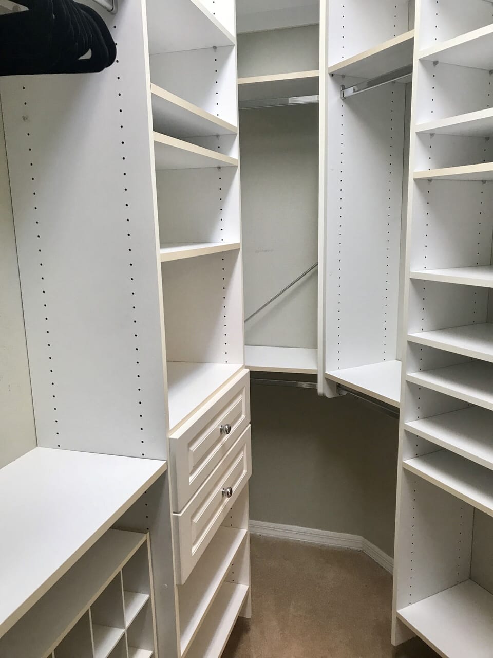 Master bedroom walk-in closet. 