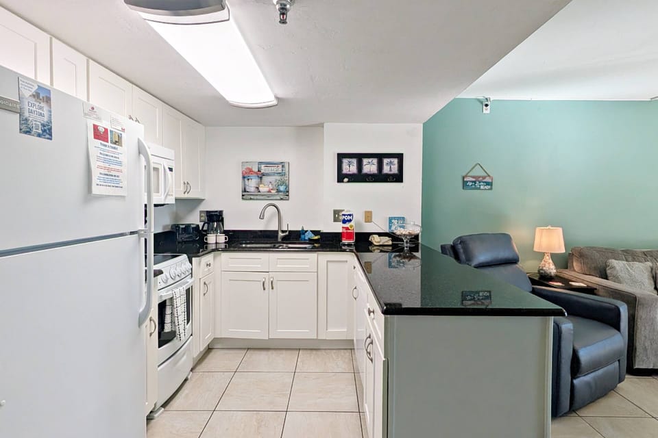Full kitchen available for your convenience and to help cut costs of having to constantly eat out.