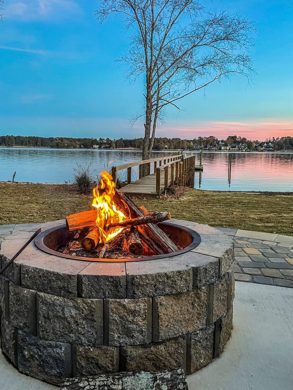 Tell stories and make memories around the fire pit. 