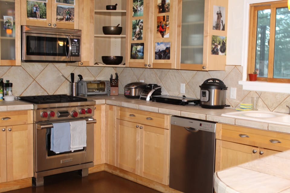 Wolf Oven and other high end appliances in our kitchen.