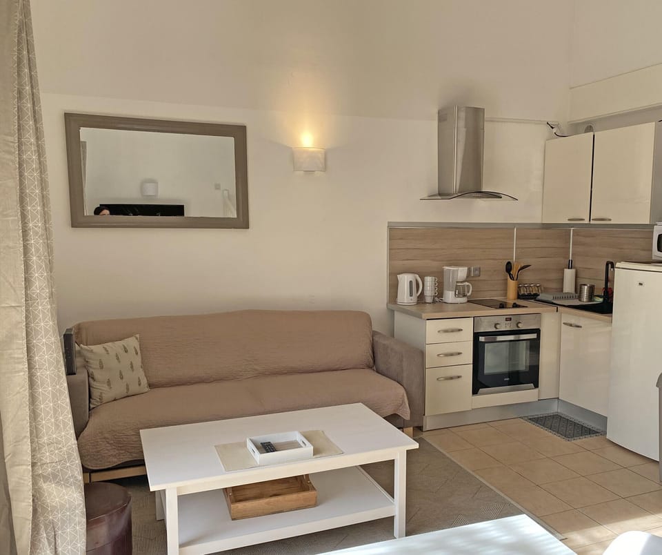 MOURIÈS Alpilles Provence vacation rental, comfortable gîte for rent, living room for 6 people. Online reservation with Plaisirs & Maisons de Provence