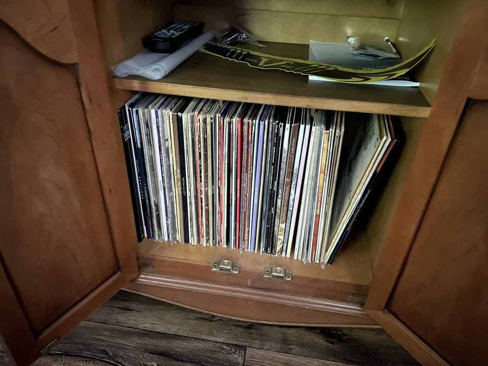 Large vinyl selection for many musical tastes