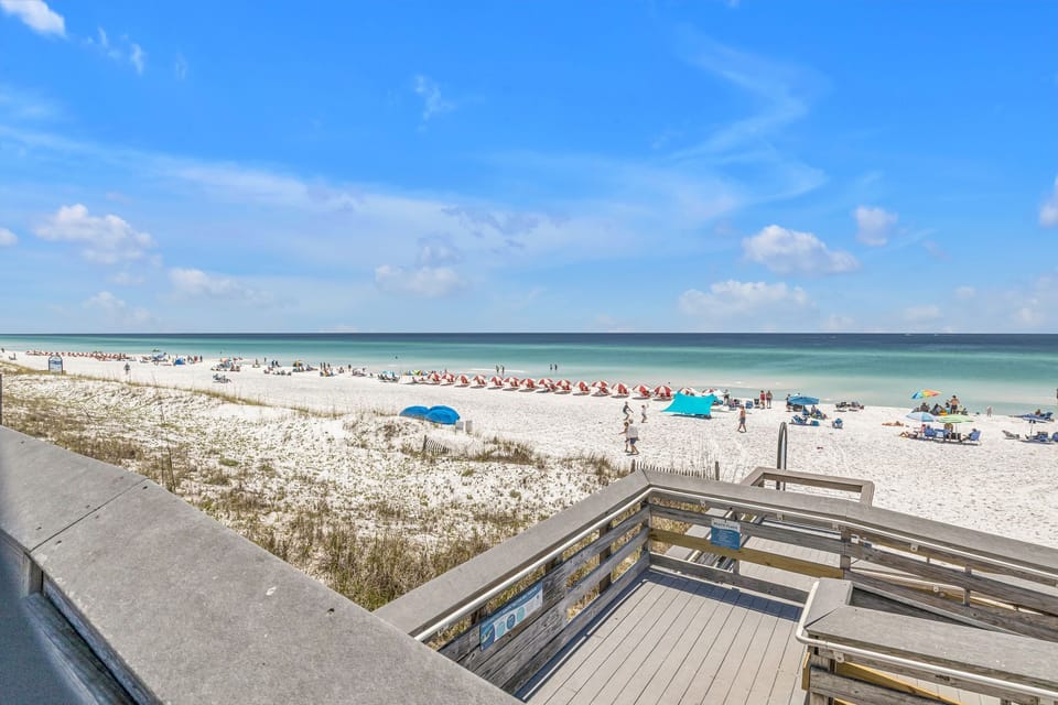 Beach access is directly across the street from our complex.