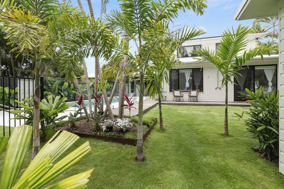 tropical backyard