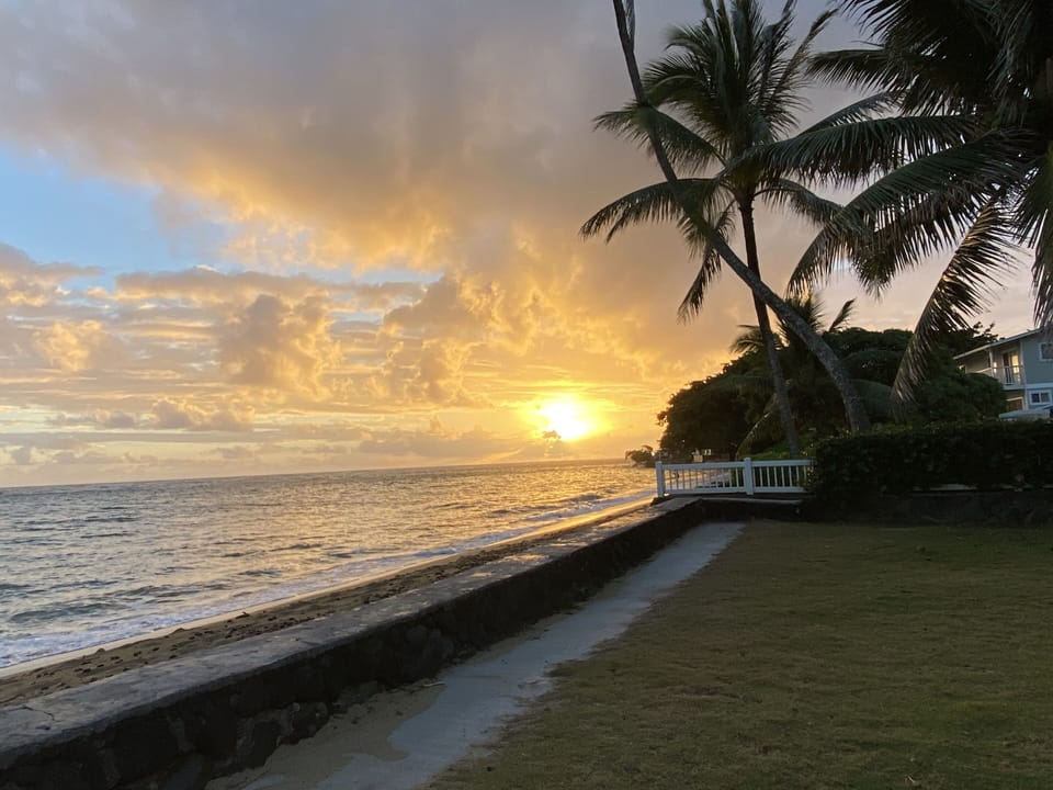 Morning sunrise from the patio