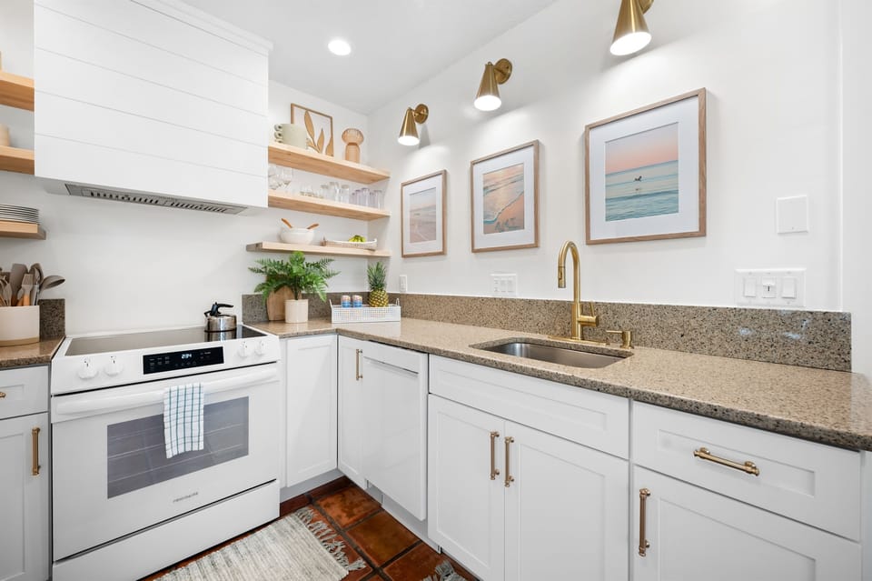 Clean white kitchen with modern finishes