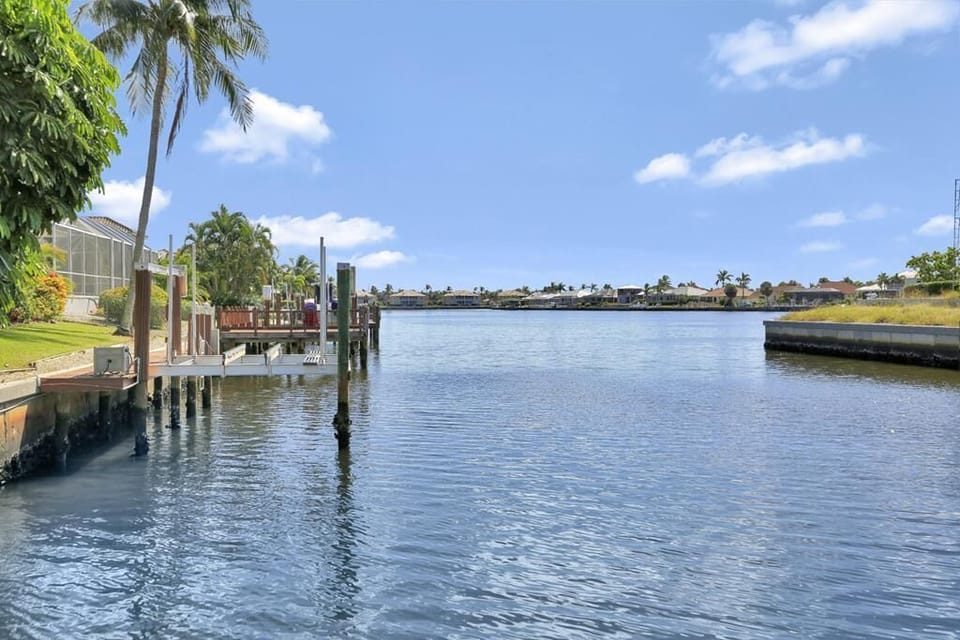 View of waterway canal