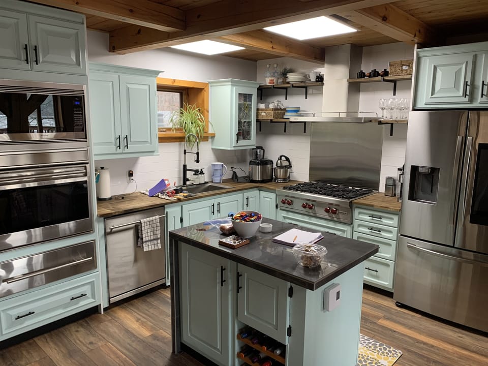 Modern renovated kitchen with high-end appliances