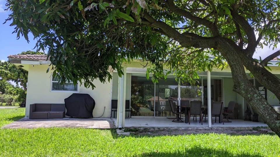 Backyard view to the house