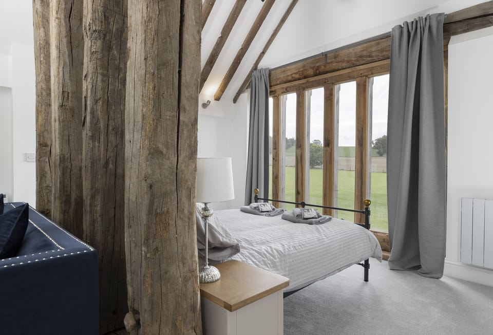 First floor: Bedroom one with a wonderful view to wake up to