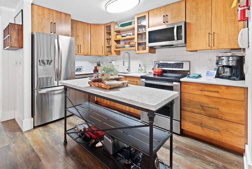 Fully stocked kitchen