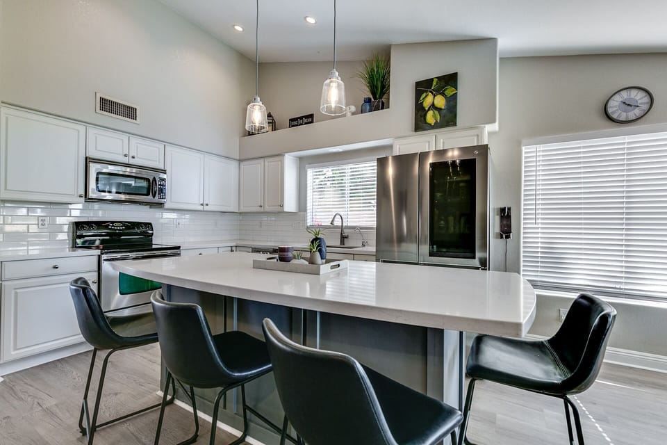 Fully updated kitchen with open concept