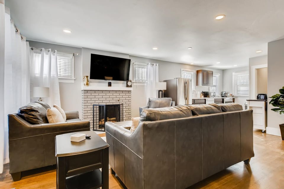 Living room with queen sleeper sofa