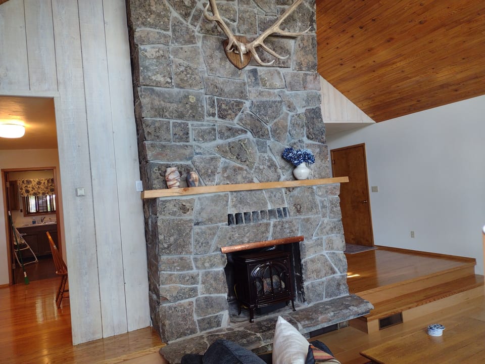 Gas stove for cozy evenings around the fire