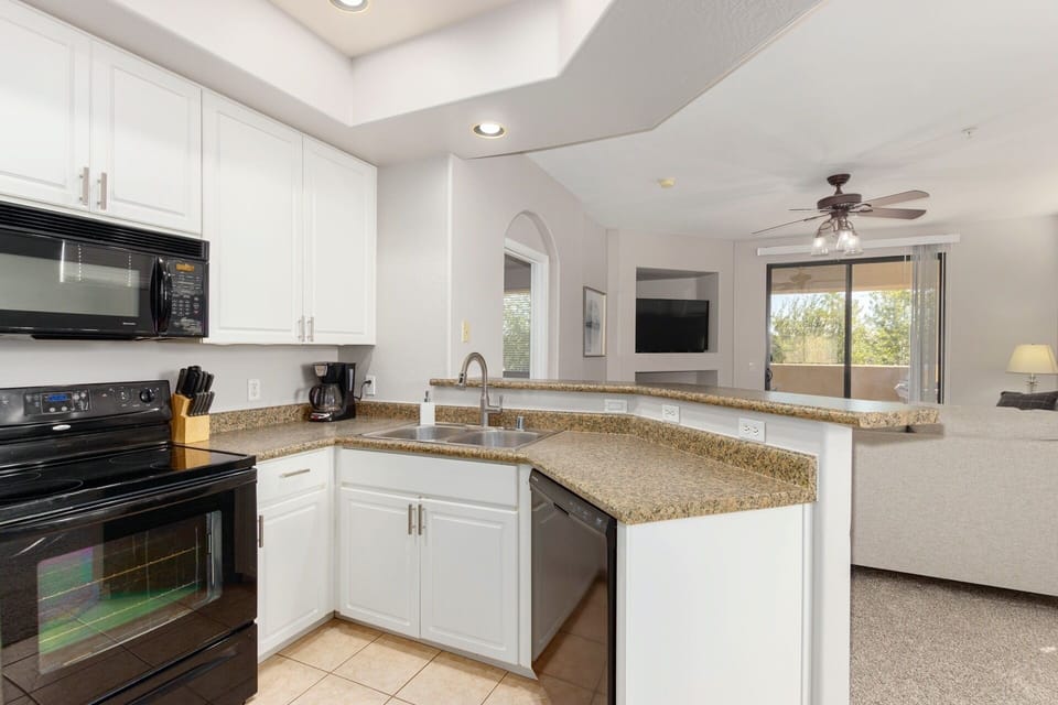 Fully stocked kitchen