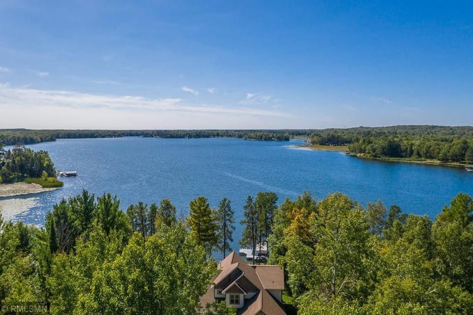Aerial view of the lake