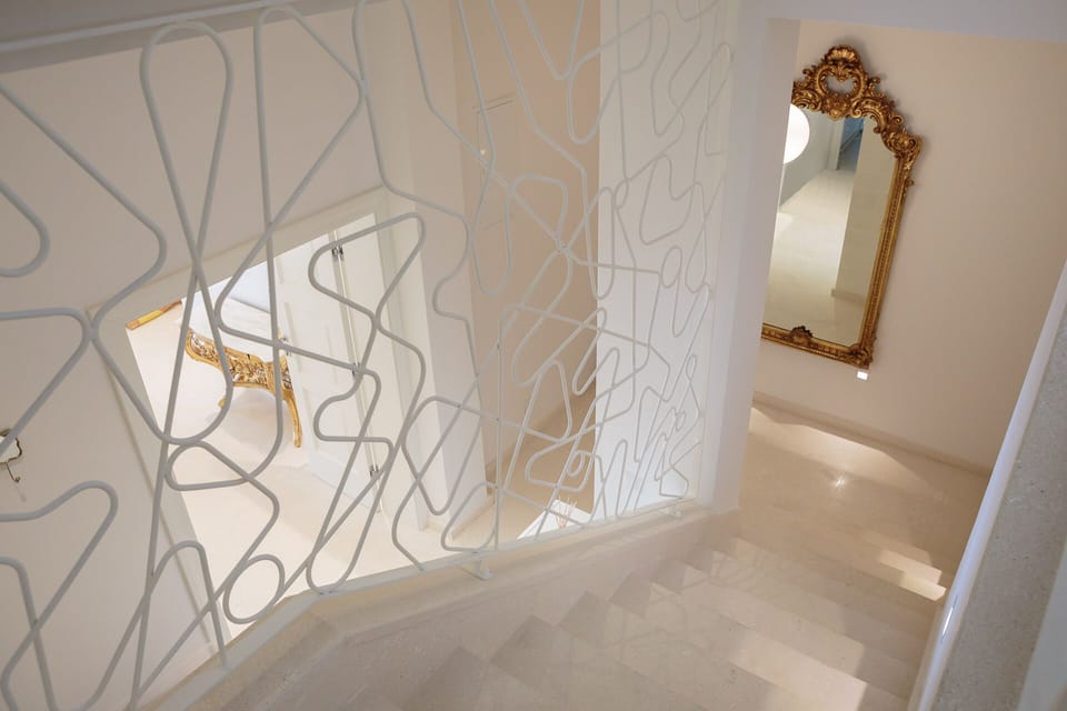 Stairs leading to the first floor of Croatia luxury holiday villa Primosten Glamour 