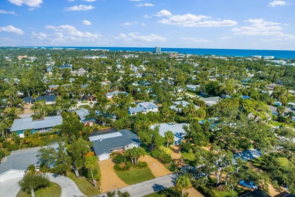 Aerial shot of Beautiful Central Beach - our neighborhood.