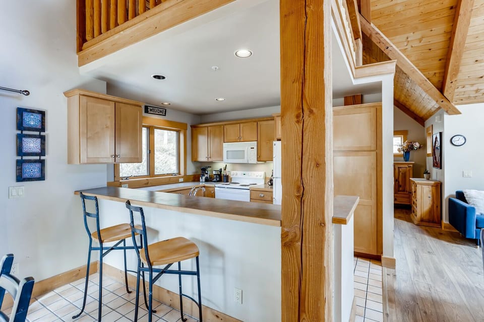 kitchen and island