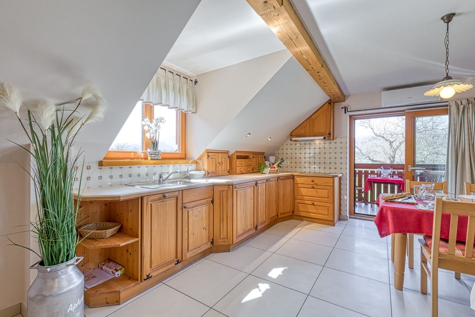 Kitchen and dining area