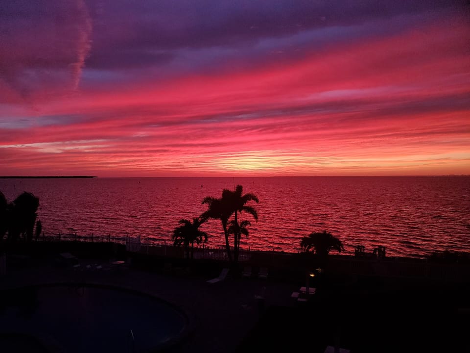 Stunning Sunsets are your nightly entertainment!  This is an unfiltered photo :)