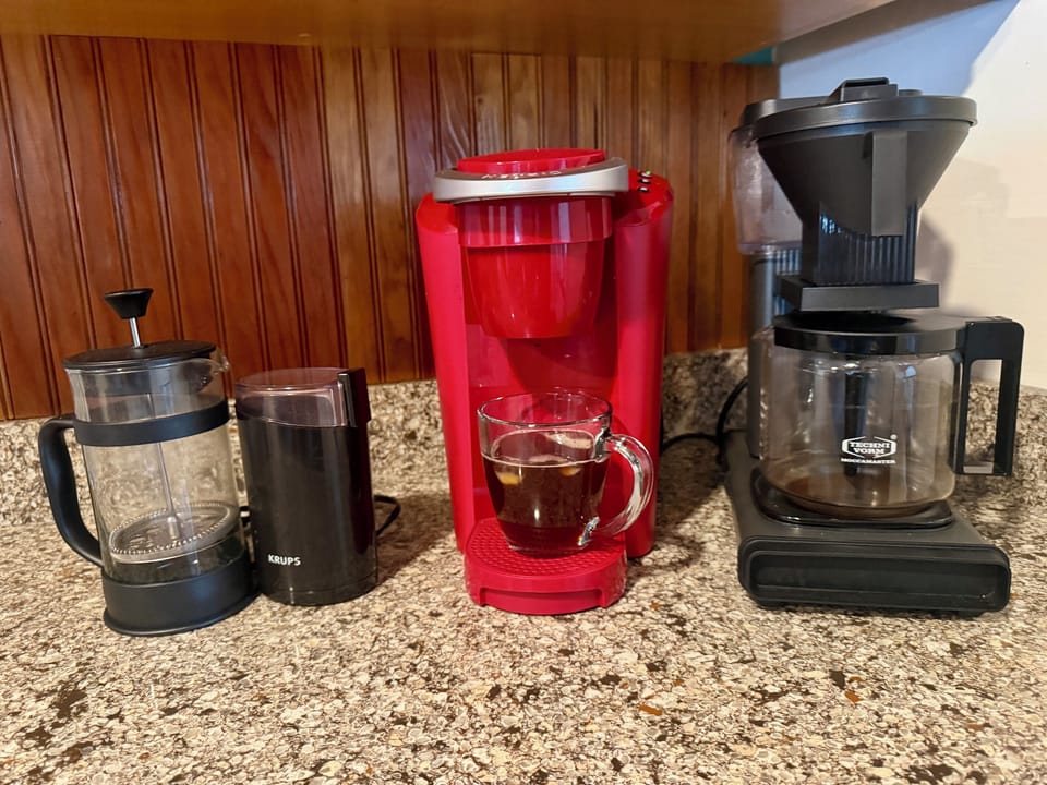 Mocha Master (regular), French Press & Grinder, Keurig