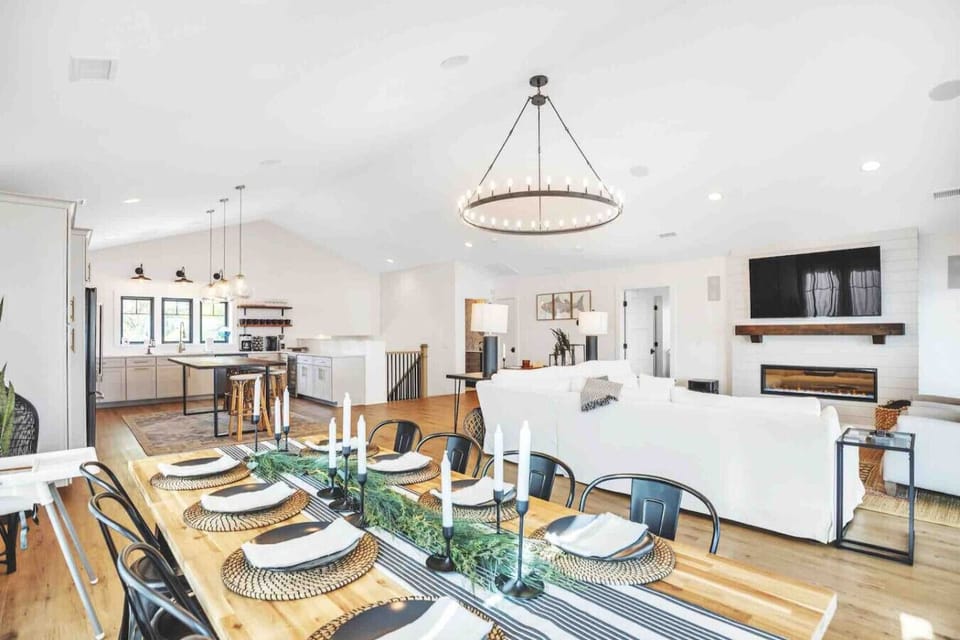 Our great room features living, dining and kitchen area that allows easy conversation and connection