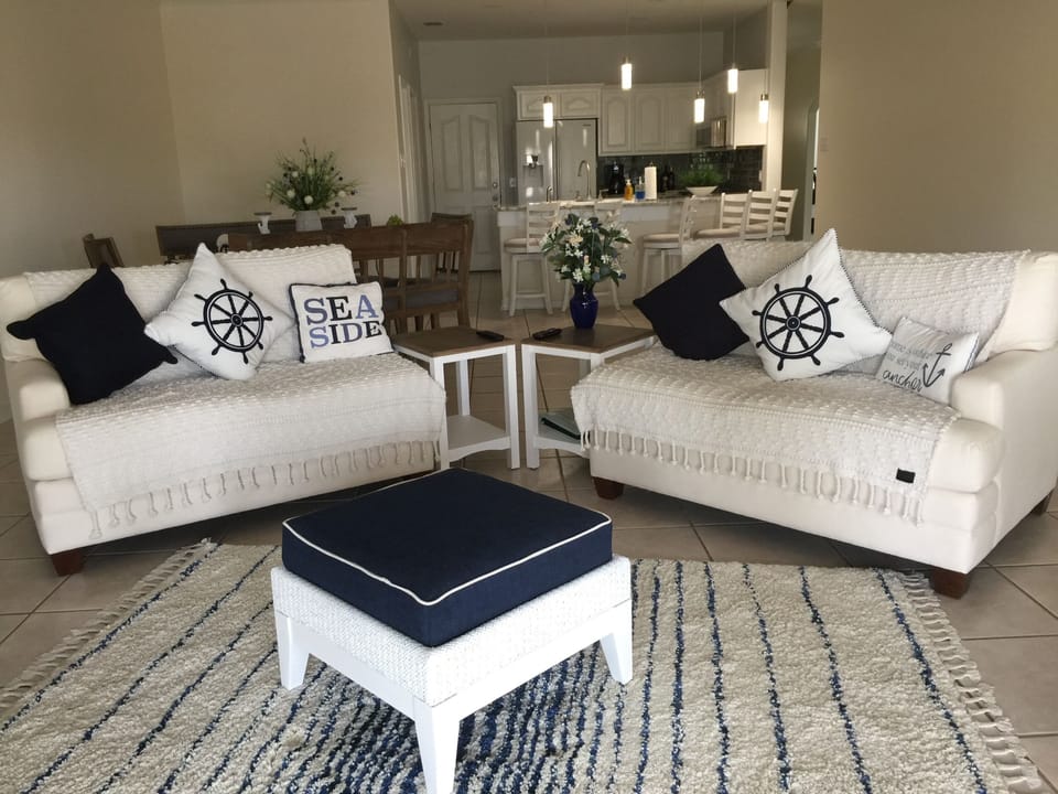 Stretch out and relax in the open living area