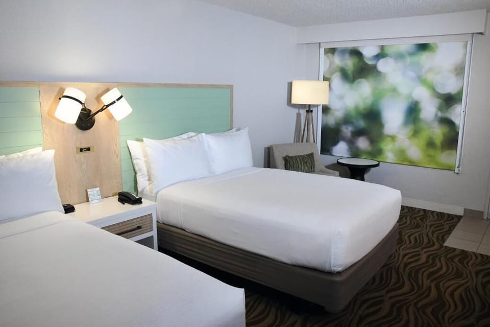 Unwind after adventures in plush beds and soft ambient light.