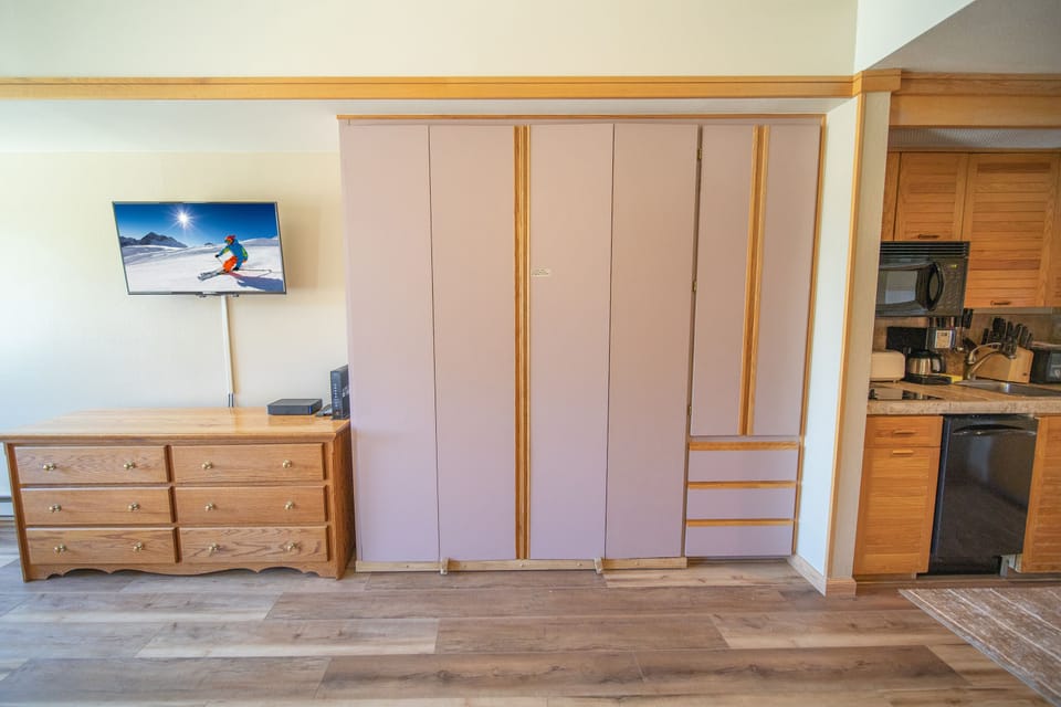 Folded up Murphy bed